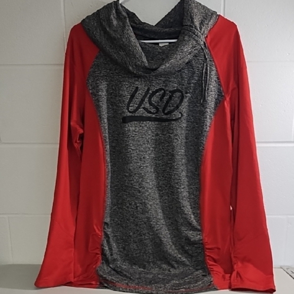 USD Univeristy of South Dakota Stretchy Performance Fabric Shirt Thumbholes - Picture 14 of 14